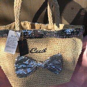 Cecil McBee New straw tote bag